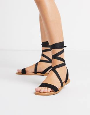 asos gold sandals flat