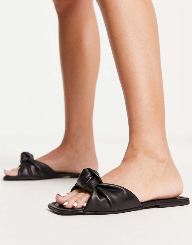 ASOS DESIGN - firefly knot flat sandal in black