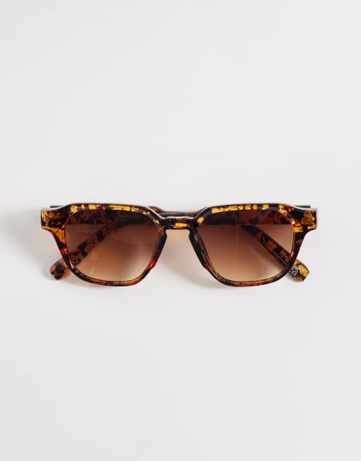 ASOS DESIGN firkantede solbriller med skildpaddemønster og brun ombré-linse, 3 af 3