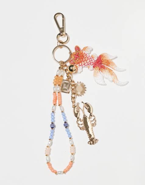ASOS DESIGN fish and lobster bag charm in multi - view 1