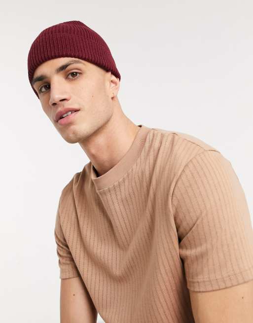 Burgundy cheap fisherman beanie