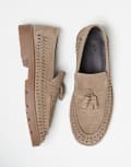 [ASOS DESIGN] ASOS DESIGN fisherman loafers in beige suede-Neutral 47 BEIGE