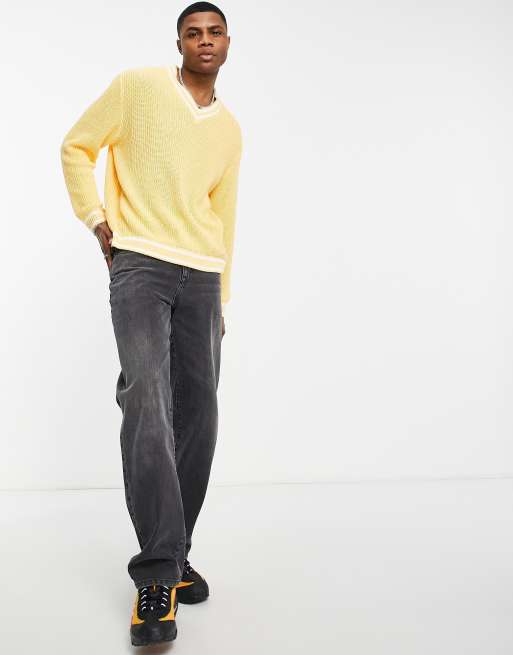 Grey and yellow on sale sweater