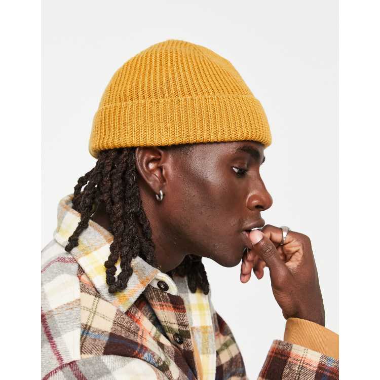 ASOS DESIGN fisherman beanie in brown leopard print