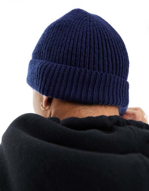 Navy cheap fisherman beanie