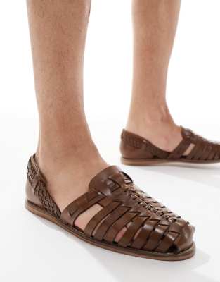  fisherman sandals in tan leather