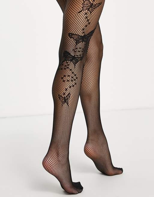 ASOS DESIGN oversized fishnet tights in white