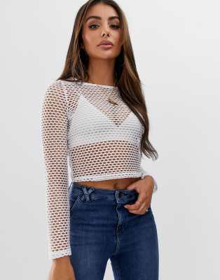 asos fishnet top