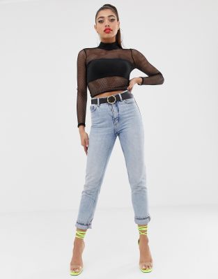 asos fishnet top