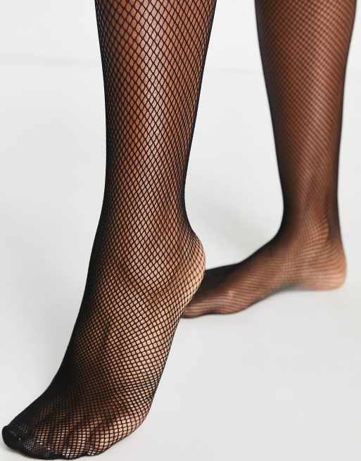 ASOS DESIGN oversized fishnet tights in black