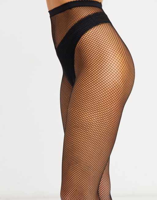 ASOS DESIGN fishnet tights in black