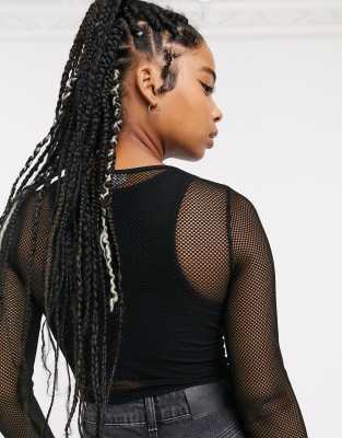 asos fishnet top