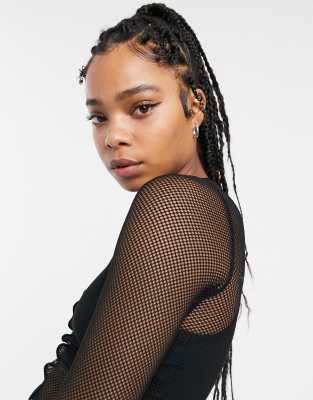 asos fishnet top