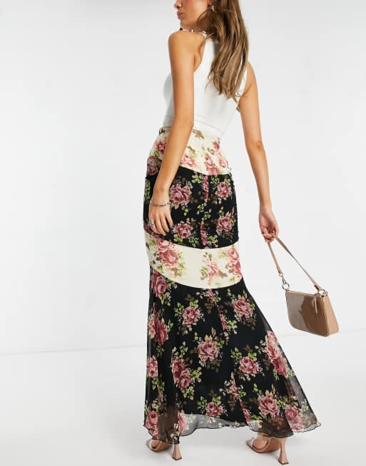 Floral shop fishtail skirt