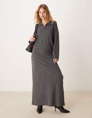 Asos Design Fishtail Supersoft Maxi Skirt