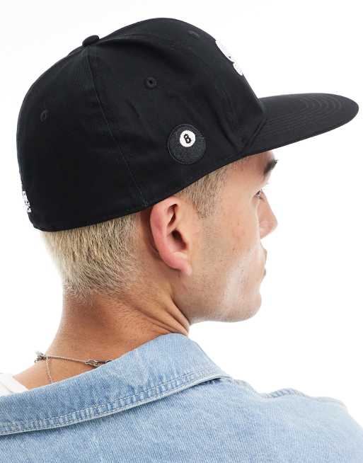 ASOS DESIGN fitted cap with multi embroidery in black, 3 of 4