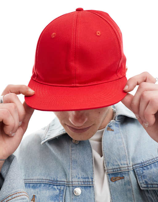 ASOS DESIGN fitted cap with y2k embroidery in red, 3 of 4