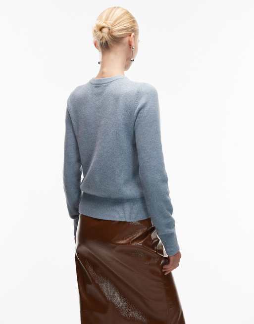 ASOS DESIGN fitted cardigan in blue, 4 of 4