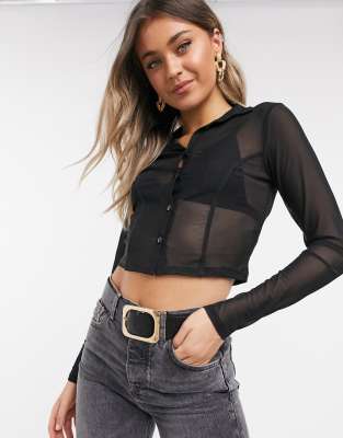 asos mesh crop top