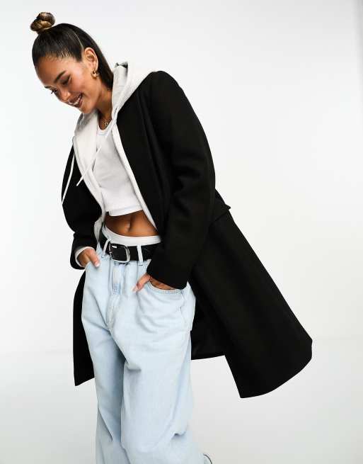 Asos black outlet coats