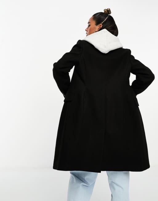 Asos black outlet coat