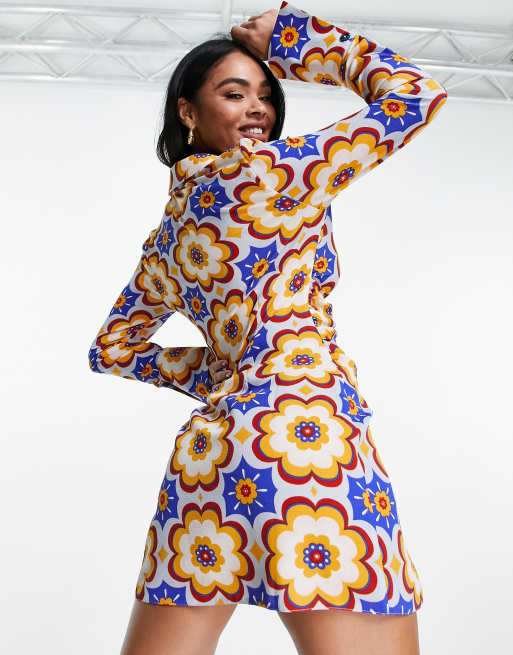 Asos patterned outlet dress