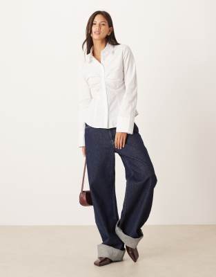 Asos Design Fitted Shirt In White