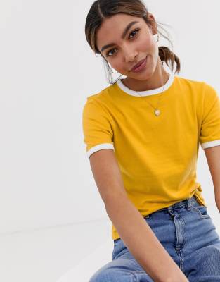 yellow fitted top