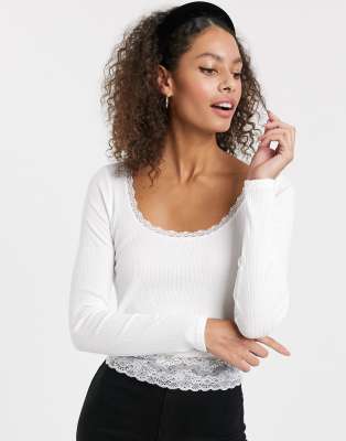 lace trim shirt