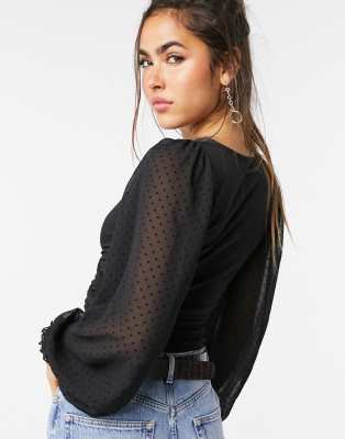 asos wrap top