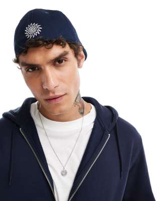 ASOS DESIGN ASOS DESIGN fitted y2k baseball cap in navy with embroidery