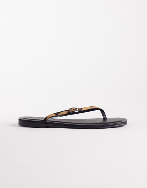 ASOS DESIGN - Fitz - Sandaler med tårem og leopardprint, 2 af 4