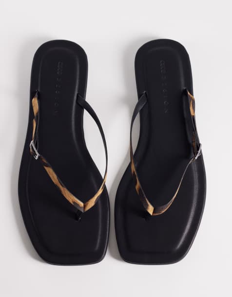 ASOS DESIGN – Fitz – Sandały z wąskimi paskami w cętki - view 1