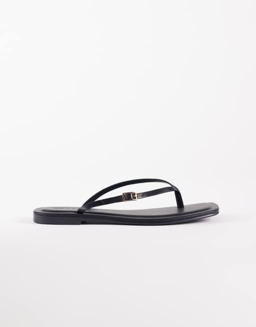 ASOS DESIGN – Fitz – Svarta sandaler med tårem, 2 av 4
