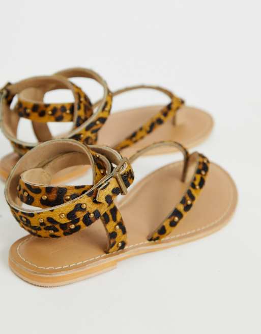 Asos leopard 2024 print sandals