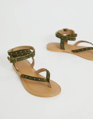 asos tan flat sandals