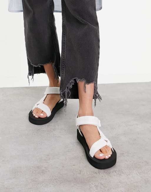 ASOS DESIGN Fix Up sporty sandals in white, 3 of 4