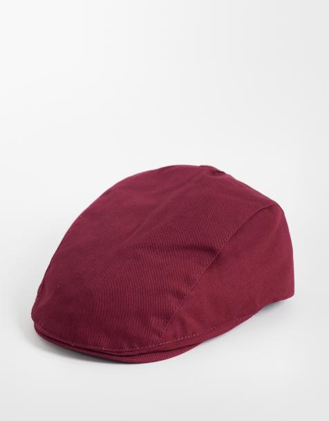 ASOS DESIGN – Flache Mütze in Burgunderrot - view 1