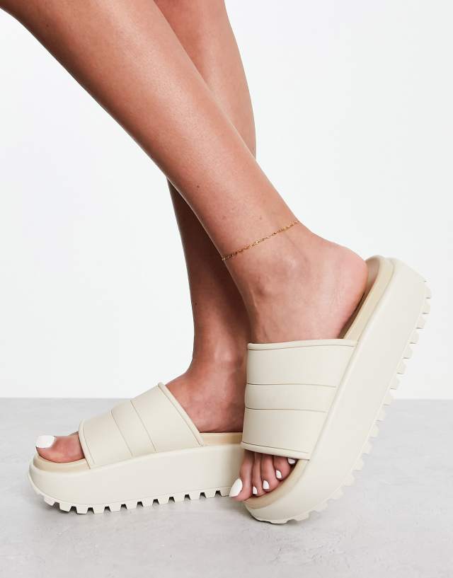 ASOS DESIGN Flame three part slide in neutral