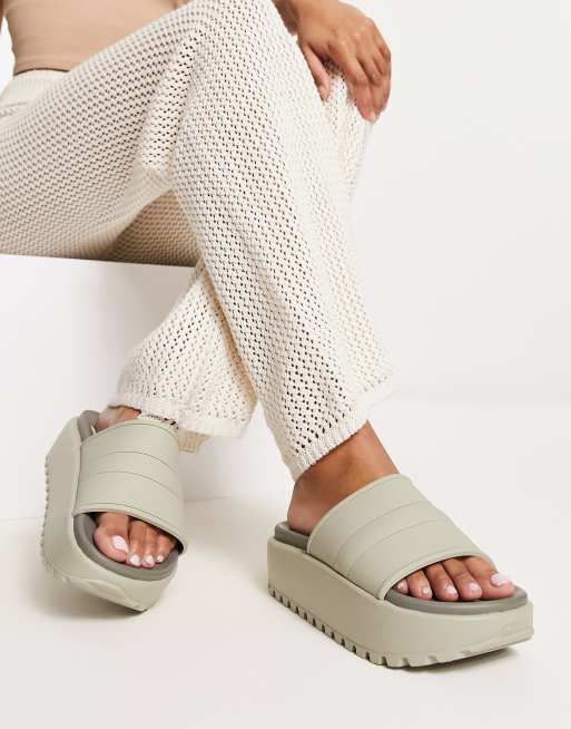 ASOS DESIGN - Flame - Tredelte sliders i grøn