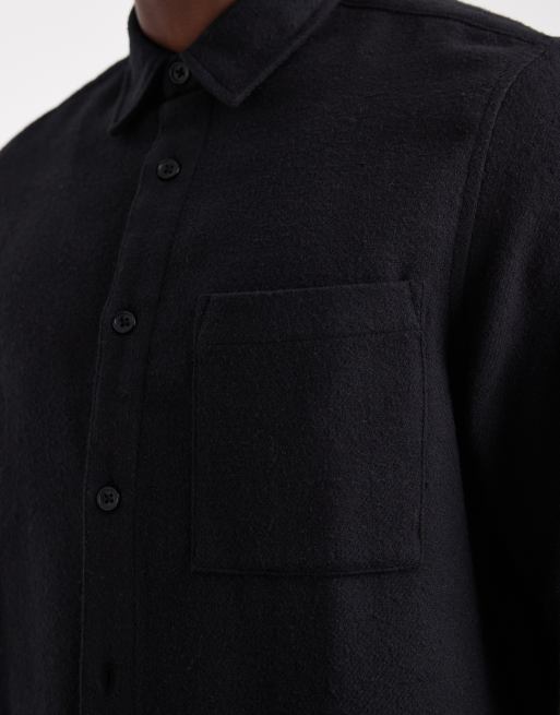 ASOS DESIGN - Flanellen overshirt met vintage look in zwart, 3 van 5