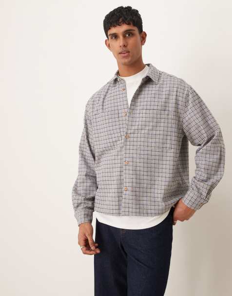 ASOS DESIGN – Flanelowa pudełkowa koszula oversize w pepitkę - view 1