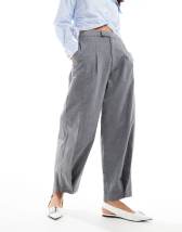 Vero Moda wide leg jersey trouser co-ord in light grey melange