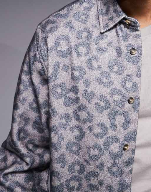 ASOS DESIGN flannel overshirt in leopard print, 5 of 5