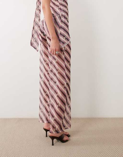 ASOS DESIGN - Flare-broek van mesh met print, deel van co-ord set, 2 van 5