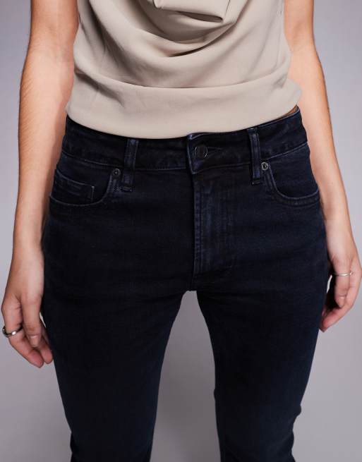 ASOS DESIGN flare jeans in blue black