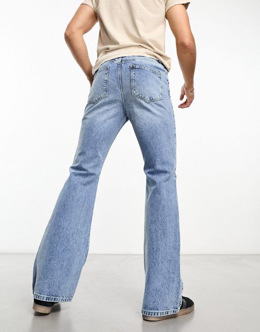 ASOS DESIGN flared jeans in light blue