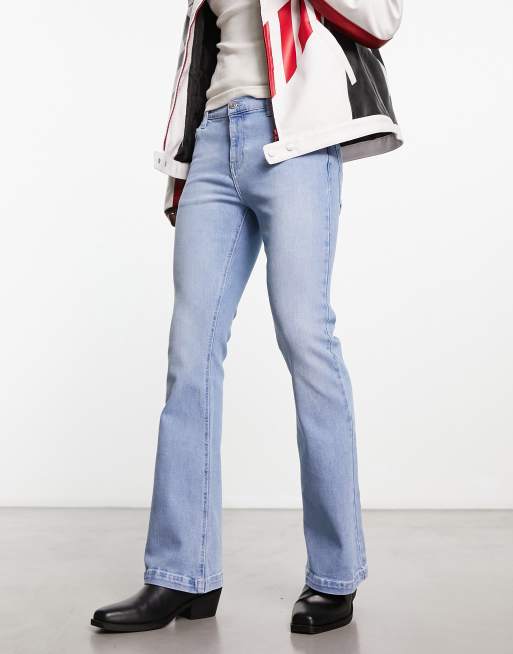 ASOS DESIGN flare jeans with stretch in light | ASOS