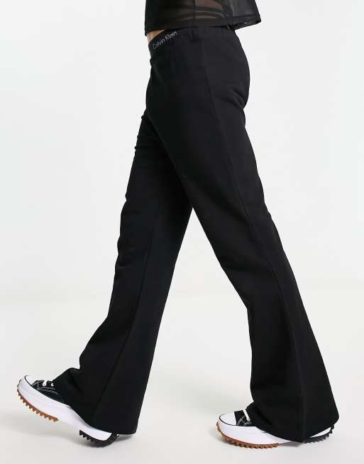 Black 2025 flared joggers