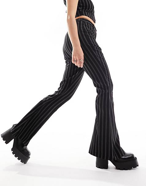 Womens Flare Pants Solid Ruched Back High Waist Flared Leg Pants Casual Flair  Leggings : : Clothing, Shoes & Accessories